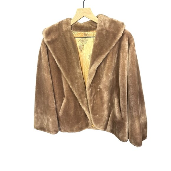 Vintage Borgana Deluxe Faux Fur Coat Size L - Picture 1 of 5